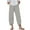 Gray, variant on WIZUTIZ Dress Slacks for Women Soft Leisure Loose Wide Leg Beach Pants Elastic Spandex High Waist Full Length Beach Pants Solid Asymmetrical Cropped Slacks Pants for Ladies Office Outdoor Blue