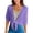 Purple, variant on TGPMGRZ Womens 3/4 Sleeve Sheer Shrug Cardigan Lightweight Mesh Knit Dressy Casual Cover Up, Green, Size XL