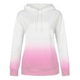 thumbnail image 3 of VANLOFE Long Sleeve Fashion Gradient Color Women's Sweater for Winter All-match Winter Hoodie for Women Daily Hoodie Young Sweater 2XL Pink, 3 of 4