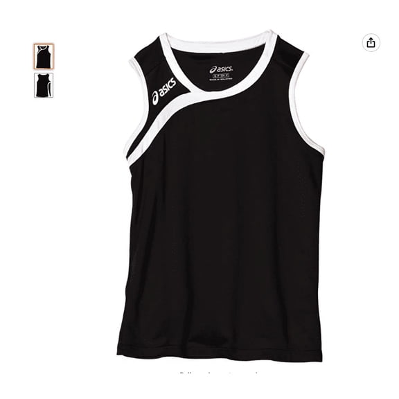 ASICS Kids' BT1017 Jr. Court Diva Black/White Top, Sz. Large