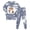 Grey, variant on Gerichy Girls Outfits Crewneck Long Sleeve Halloween Print Pajama Set Sleepwear Outfit Soft Comfortable Casual Wear for Children Toddler Clothes Sets 2T-9T