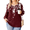 Multicolor SF186, variant on Zeagoo Womens Plus Size Tops Puff Long Sleeve T-Shirts Pleated V Neck Tunics Fall Dressy Casual Loose Blouse