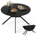 thumbnail image 1 of Gymax Folding Dining Table 47'' Extendable Round Kitchen Table w/Drop Leaves for Home Black, 1 of 10