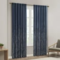 thumbnail image 3 of Madison Park Andora Transitional Polyester Fabric Lined Window Panel in Navy, 3 of 5