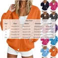 thumbnail image 4 of Winter Fashion Sweatshirt for Women Casual Oversized V-Neck Button Down Cardigan Long Sleeve Loose Fit Open Front Jacket with Pockets, 4 of 7