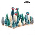 thumbnail image 1 of MesaSe 22Pcs Mini Cedar Trees Set Sisal Snow Frost Trees with Wood Base Bottle Brush Trees Plastic Winter Snow Embellishment Tabletop Trees Crafting Party Props, 1 of 8