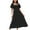 Black, variant on gakvbuo Summer Dresses For Women 2024 Vacation Trendy Beach Dresses Women's Summer Casual Neck Pleated Short Sleeve Solid Color Dress