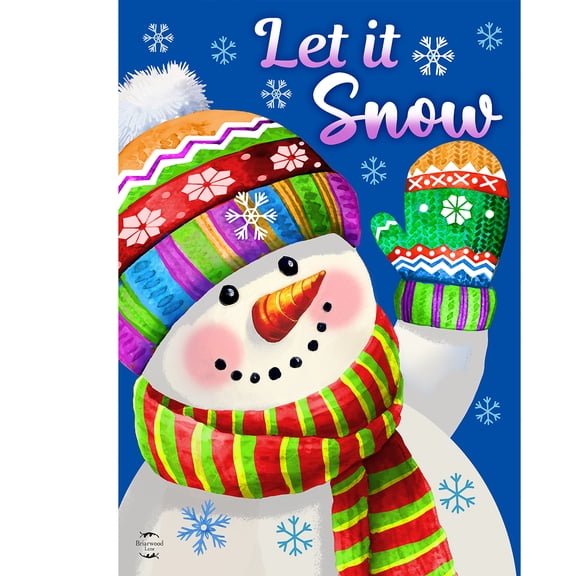 Briarwood Lane Winter Garden Flag 12x18 For Outdoor Let It Snow Snowman For Winter Garden Flag Flags For Outside