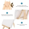 thumbnail image 2 of EeaseCA 1 Set Wooden Mini Artist Easel Wood Wedding Table Stand Display Holder Canvas, 2 of 7