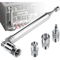 thumbnail image 4 of FM Radio Antenna, Ancable Indoor FM Telescopic Antenna 75 Ohm F Type Male Plug C, 4 of 5