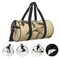 thumbnail image 3 of Fotbe Vintage Bird Bolsa Deportiva de Lona Plegable con Estampado, Bolsa de Gimnasio con Bolsillo Seco/Húmedo, Bolsa de Viaje Ultraligera de Gran Capacidad, 3 of 6