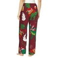 thumbnail image 3 of Daiia Dinosaur Christmas Happy New Year Women's Sleep Pant with Pockets and Drawstring,Pajama Pants-XX-Large, 3 of 9