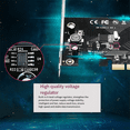 thumbnail image 4 of PCI Express USB 3.0 19 Pin Expansion Card PCIE 1X to 2 Ports USB 3 19 Pin Adapter Internal USB3 20Pin Hub Header, 4 of 5