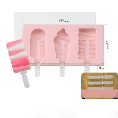 

3 Cell Ice Maker Lolly Mould Tray Kitchen Ice DIY