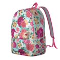 thumbnail image 2 of Flowers Print Travel Backpack for School College and Work, Large Capacity Bookbag with Laptop Sleeve, Durable Everyday Commuting Backpack, Sunflower Floral Design Unisex Gift for Teens Adults, 2 of 5