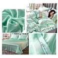 thumbnail image 6 of Cooling Ice Silk Duvet Cover – King Size 90x78 Inch Breathable Polyester Quilt Case – Soft Washed Finish for Hot Sleepers,Green, 6 of 6