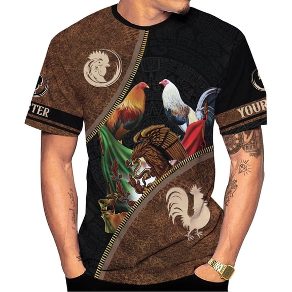 Personalized Name Rooster Shirt 3D, Rooster Shirts for Men, Chicken Tshirts Shirts for Women, Funny Chicken Shirts (T-shirt, S)