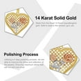 thumbnail image 2 of Charm America Plus - Luxury Collection - Gold Heart Pendant - 14 Karat Gold - Luxury Heart Pendant For Her, 2 of 5