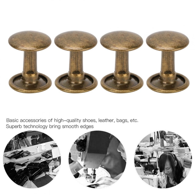 Dioche Replacing Worn Rivet Rivet, Round Cap Rivet, Leather Craft Bags For Home Pet Collars Decoration Belts
