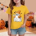 thumbnail image 2 of 13-14 Years Girl Halloween Short Sleeved Top Halloween T-Shirt Party Gift Spooky Season Daily Casual, 2 of 5