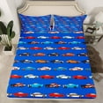 thumbnail image 2 of Castle Fairy Cartoon Car Boy 4pcs Bed Sheets,Car Theme King Sheets,Transportation Theme Super Cozy Sheet Set,Super Cozy Room Decor, 2 of 7