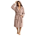 thumbnail image 5 of Bovxnpu Womens Robes Bathrobes Fleece Ribbed Open Front Bathrobe Soft Casual Sleepwear, 5 of 8