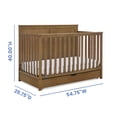 thumbnail image 6 of Simmons Kids Logan 6-in-1 Convertible Crib w/ Drawer, Greenguard Gold Certified, Converts to Toddler Bed, Daybed, Sofa & Full-Size Bed w/ & w/o Headboard, Fits Standard Crib Mattress, Chestnut, 6 of 14