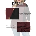 thumbnail image 5 of NISVIYA Women Winter Plus Size Fashion Button Decor Blouses Lightweight Crewneck Tops Wine Red, 5 of 6