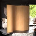 thumbnail image 2 of 6 Ft Tall Bamboo Wave Screen, Honey, 2 of 8
