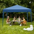 thumbnail image 3 of BAYUELSWU Pop-up Canopy Tent 10 x10 Ft Carpas para Patio Two Doors & Two Windows Practical Waterproof Right-Angle Folding Tent for Camping, Patio, Party, Backyard （Blue), 3 of 8