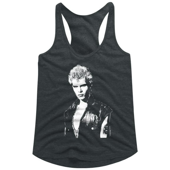 Billy Idol Black Junior Women's Racerback Tank Top T-Shirt