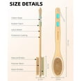 thumbnail image 4 of Metene Shower Brush with Soft & Stiff Bristles, Bath Dual-Sided Long Handle Back Scrubber, 1 Hook, 4 of 7