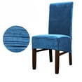 thumbnail image 6 of 1/4/6X Velvet Stretch XL Dining Chair Cover Protector Washable Stool Seat Slipcover for Dining Room/Kitchen Wedding Banquet Decoration, 6 of 6