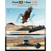 WolfBox G900 PRO Mirror Dash Cam, 12 Rearview, 4K Front/2.5K Rear, 128GB, Voice Control, WiFi, GPS
