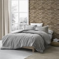 thumbnail image 2 of Madison Park 100 pour Cent Polyester Amara Sculpté Fourrure Couette Sertie en Gris, 2 of 10
