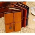 thumbnail image 5 of Cuaderno vintage de cuero con diseño de mariposa y princesa, con tapa de poliuretano y anillas (rojo), 5 of 5