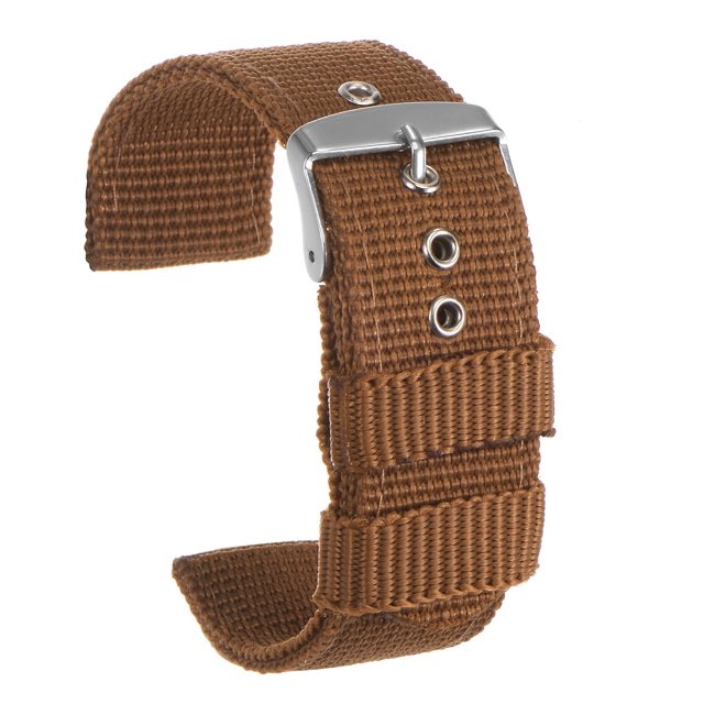 Amarillo Nylon Reloj Correa 22mm Ancho Suave y Cómoda Nylon Correa con Plata Hebilla, Universal Reemplazo Lienzo Reloj Correa 67