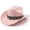 Rose, variante sur Haut-de-Forme en Denim Western Classique pour Usage Quotidien - Style Cowboy Intemporel avec Bord Courbé et Design Jazz Anglais