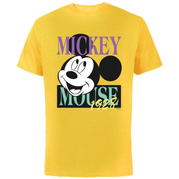 Disney Mickey Mouse Vintage Classics 1928 Retro - Short Sleeve Cotton T-Shirt for Adults - Customized-Yellow