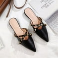 thumbnail image 2 of Women's Summer Pointy Toe Flat Mule Shoes with Studs - Outdoor Slip On Shoes, 2 of 4