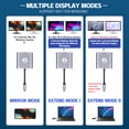 thumbnail image 3 of VCOM USB C to Dual HDMI Adapter Support MST, 4K@60Hz and Dual 4K@30Hz, Type C to HDMI Converter with USB 2.0, 100W PD Charging Port, Compatible with Thunderbolt 3 Port, MacBook Pro/Air, iPad Pro, 3 of 8