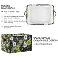thumbnail image 2 of Yayeee 2 Pack Canvas Storage Basket with Handles for Shelves Fabric Bins Closet Organizer, White Flower Pattern, 2 of 8