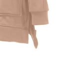 thumbnail image 6 of Fiaer,Womens Long Hoodies,Women's Casual Trendy Plus Size Long Sleeve Hooded Sweatshirts,Ladies Loose Fit Warm Solid Spliced Hooded Pullovers Khaki XXL, 6 of 8