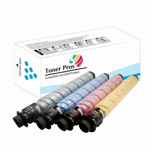 Toner Pros Compatible [High Yield] Toner Cartridge (842554, 842555, 842556, 842557) for Ricoh IM C2010 C2510 Printers (4 Color Pack) - Black 16,500 and Colors 10,500 Pages