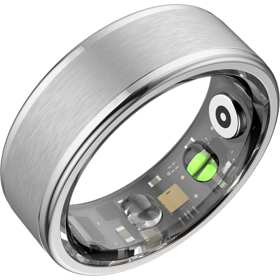 for Ring for Women Men,Fitness Tracker Ring with 24/7 Activity Tracking, Health Tracker Ring for Stress,Sleep Monitoring,No Subscription Fees,iOS & for Android Compatible,Waterproof,Silver 13
