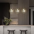 thumbnail image 4 of ZXNYH Pendant Ceiling Light Fixture for Kitchen Island, Modern Mini Integrated LED Hanging Light, Crystal Pendant Light in Chrome, Bedroom, Dining Room, Bar (1-Lights), 4 of 6