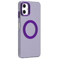 thumbnail image 2 of Candy Color Translucent Phone Case for Samsung Galaxy A06, Compatible with MagSafe - Ultra Slim Lightweight Shockproof Protective Anti-Yellow Phone Cover Designed for Galaxy A06, Purple, 2 of 6