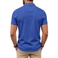 thumbnail image 5 of Golf Polo Shirts for Men Short Sleeve Collared Button Up Tees Casual Lightweight Quick Dry Work T Shirts, L, 5 of 9