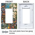 thumbnail image 3 of Yayeee Rocker Switch Wall Plate 2-Gang 4.7"x4.6" Home Decorative Outlet Cover, Floral Garden, 3 of 6