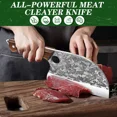 thumbnail image 6 of Butcher Chef Knife Meat Cutting Hand Forged Kitchen Cooking Knife With Gift Box, 6 of 6